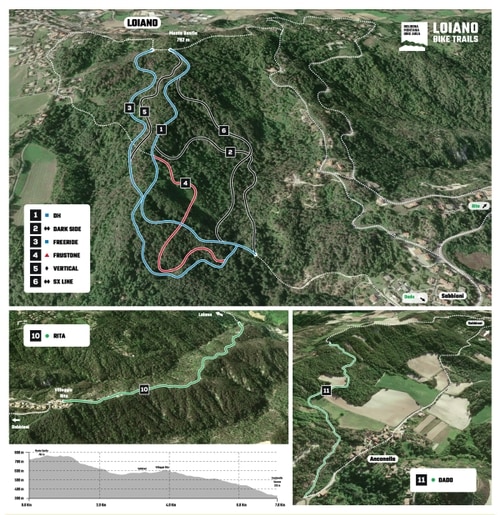 Mappa dei trails Bologna Montana Bike Area